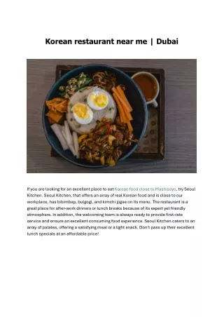 Korean restaurant near me