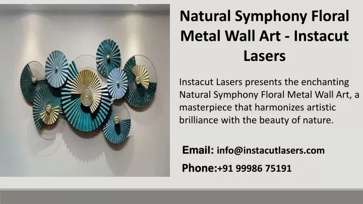 natural symphony floral metal wall art instacut