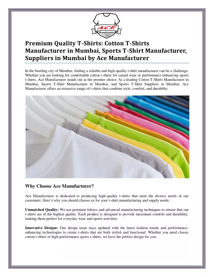 premium quality t shirts cotton t shirts