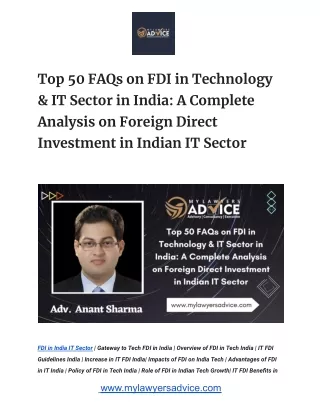 FDI in Technology & IT Sector in India