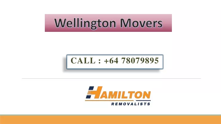 wellington movers