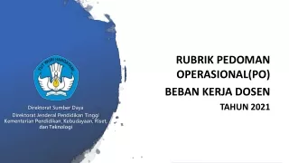 rubrik pedoman operasional po beban kerja dosen