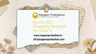 Nootan ISC Chemistry Textbook for Class 11