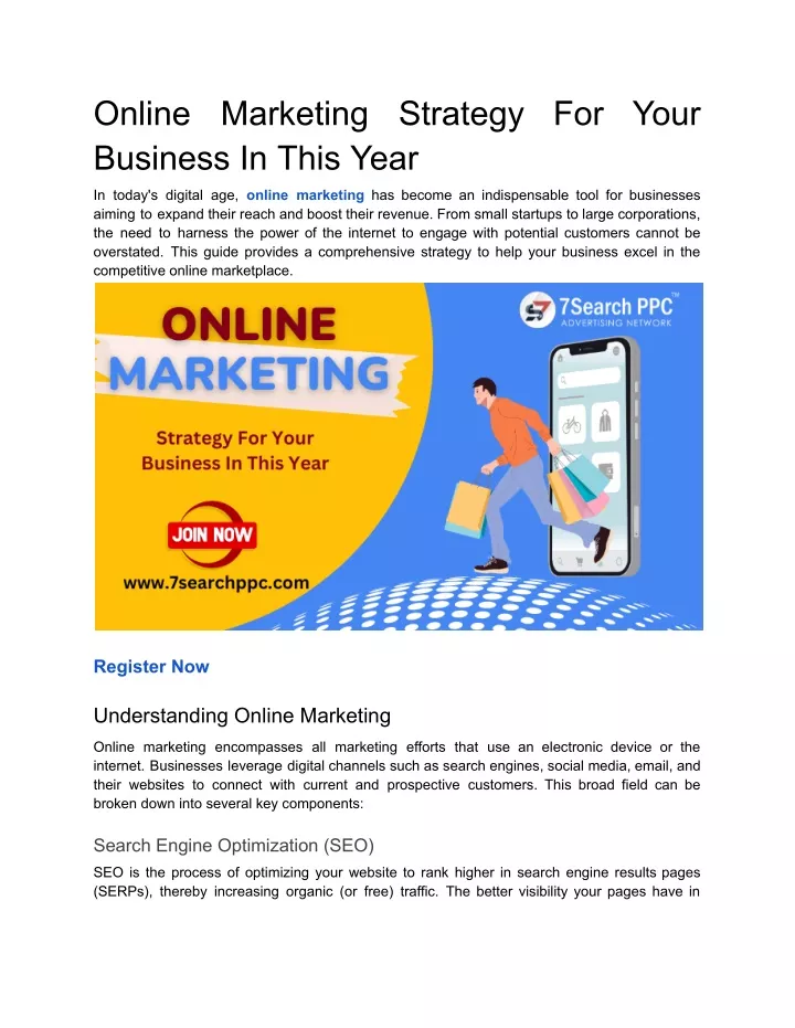 PPT - Online Marketing Strategy For Your Business In This Year ...