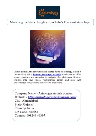 Mastering the Stars Insights from India's Foremost Astrologer