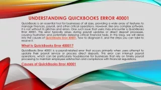 understanding quickbooks error 40001