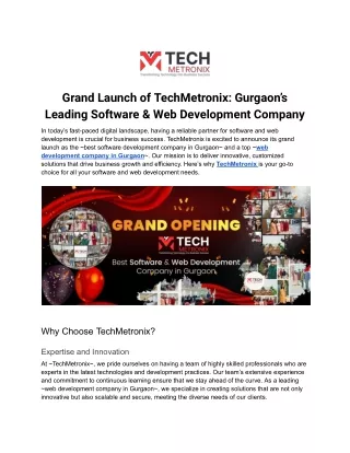 grand launch of techmetronix gurgaon s leading