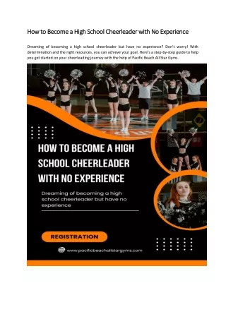 How to Become a High School Cheerleader with No Experience