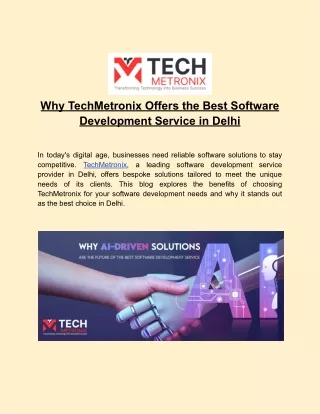 why techmetronix offers the best software