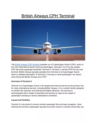 British Airways CPH Terminal