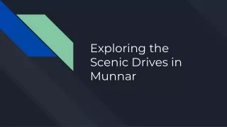 exploring the scenic drives in munnar