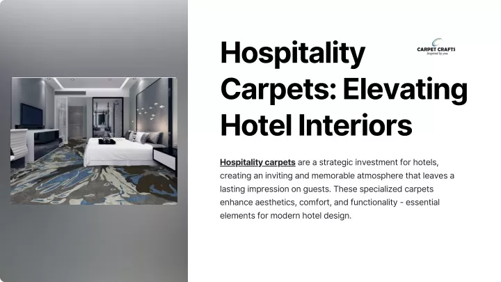 hospitality carpets elevating hotel interiors