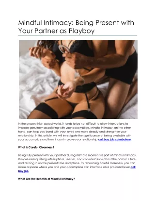 mindful intimacy being present with your partner