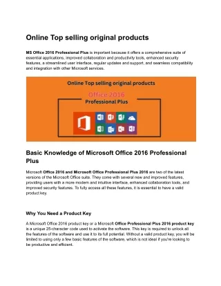 MS Office 2016 Professional Plus Online Top selling original products