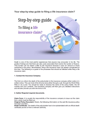 Your step-by-step guide to filing a life insurance claim