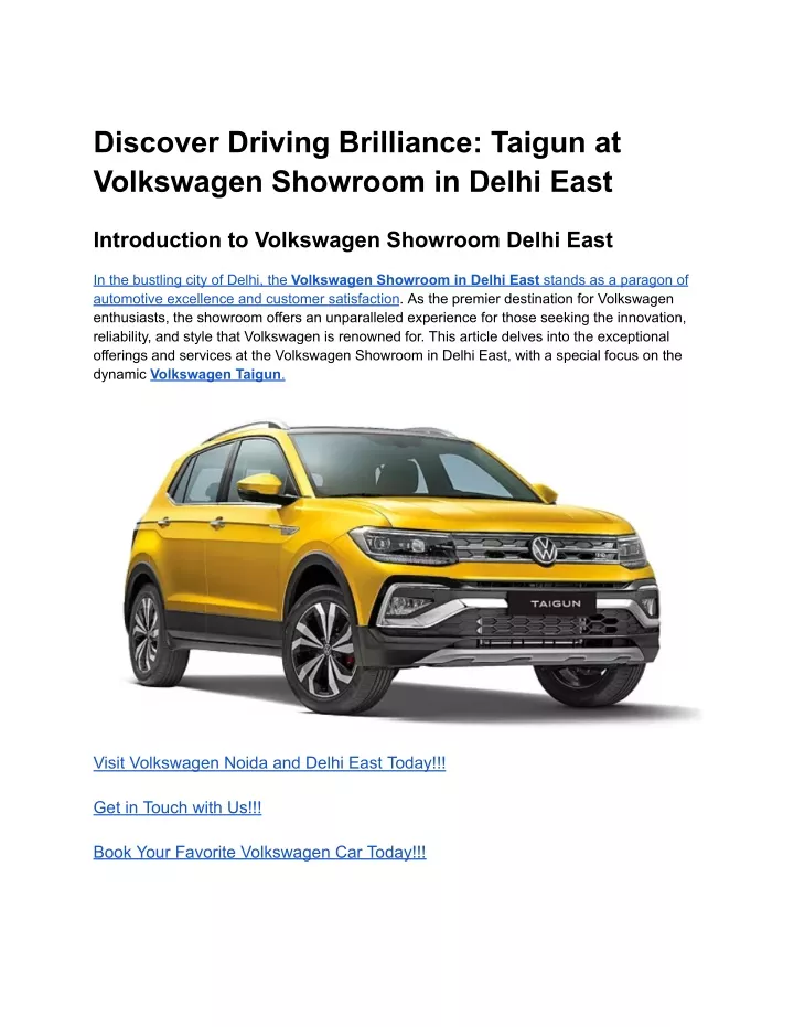 discover driving brilliance taigun at volkswagen