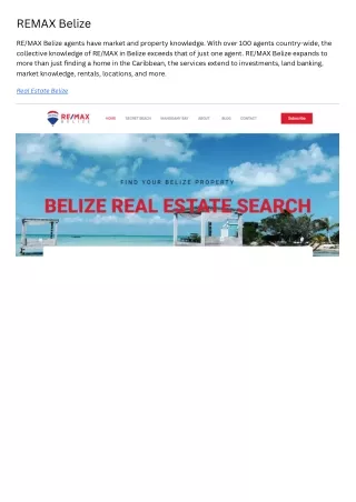 remax belize