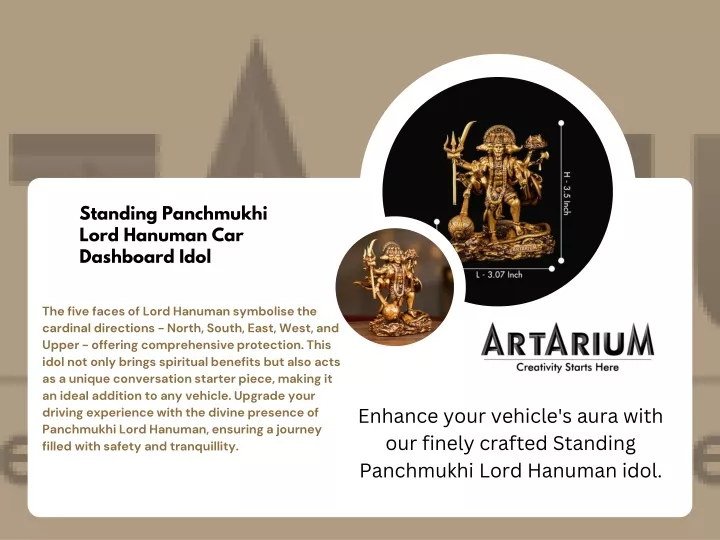 standing panchmukhi lord hanuman car dashboard