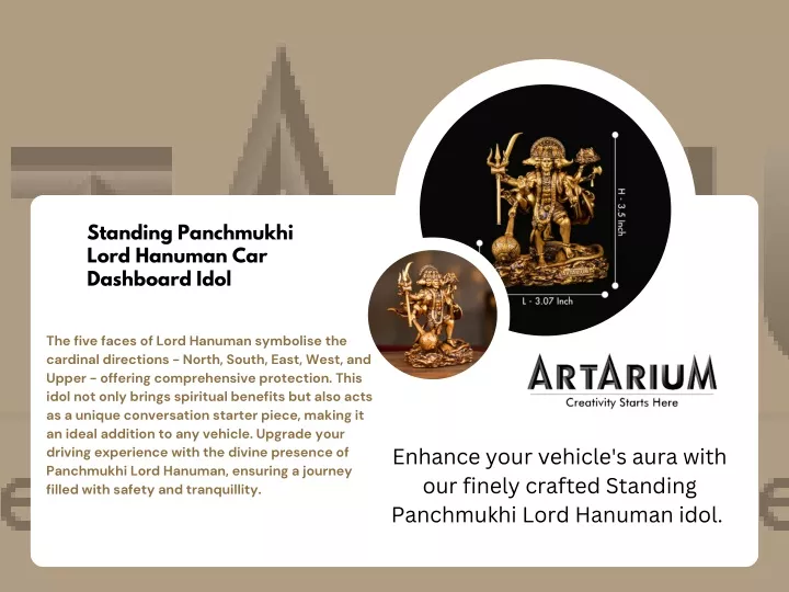 standing panchmukhi lord hanuman car dashboard