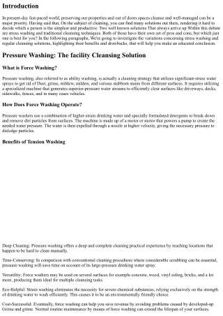 Force Washing vs. Classic Cleansing Approaches: That's Ideal for you?