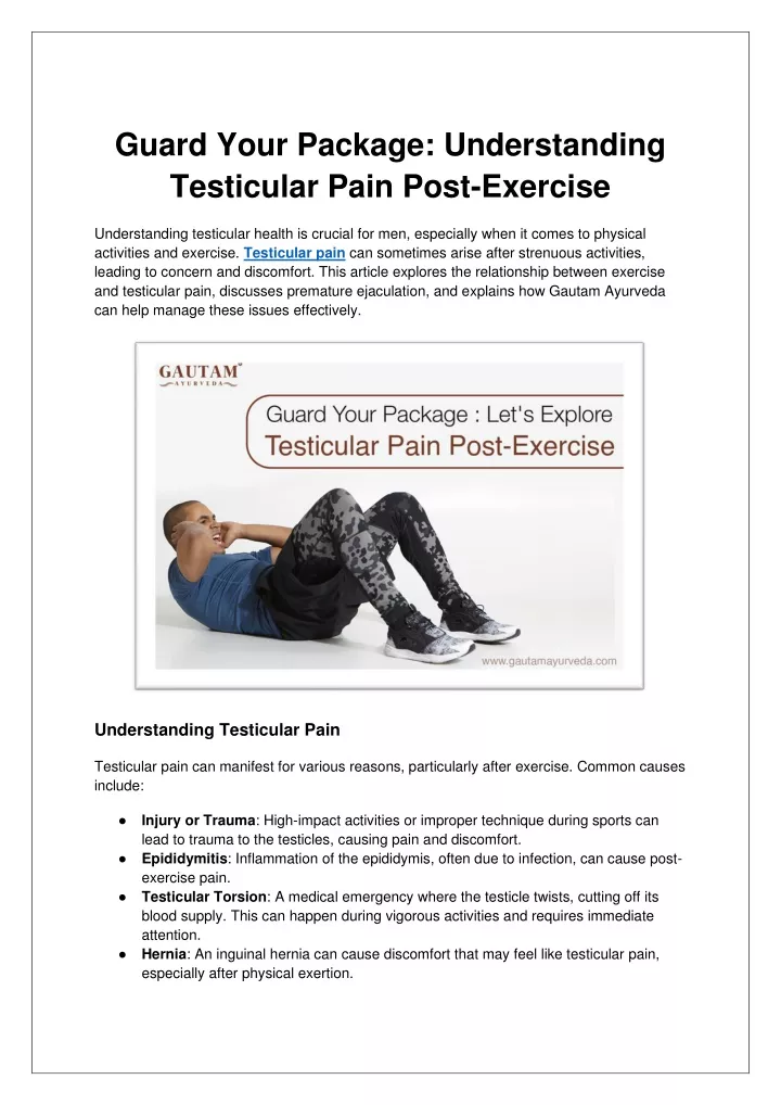 guard your package understanding testicular pain