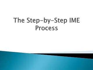 the step by step ime process