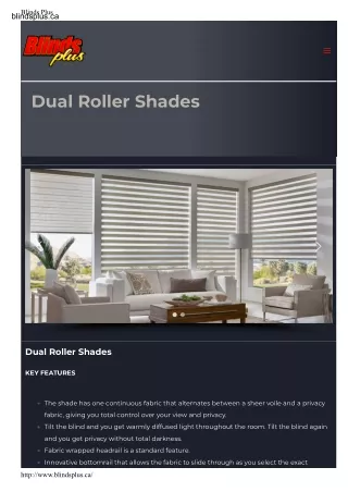 Dual Roller Shades Penticton