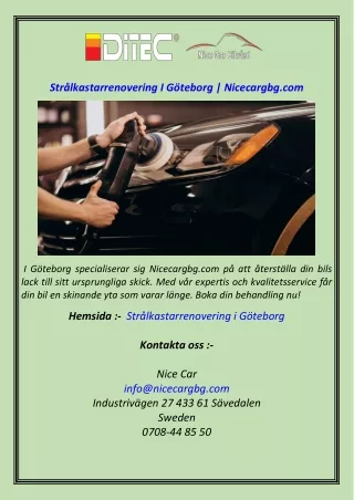 Strålkastarrenovering I Göteborg  Nicecargbg.com