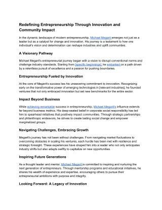 redefining entrepreneurship through innovation