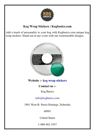 keg wrap stickers kegbasics com