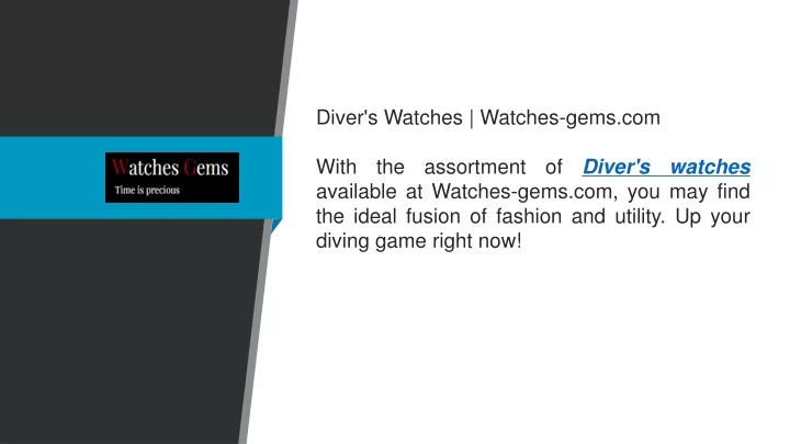 diver s watches watches gems com with