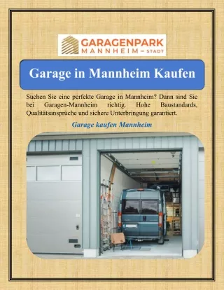 Garage in Mannheim Kaufen