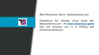 best metaverse game metasoilverse com experience
