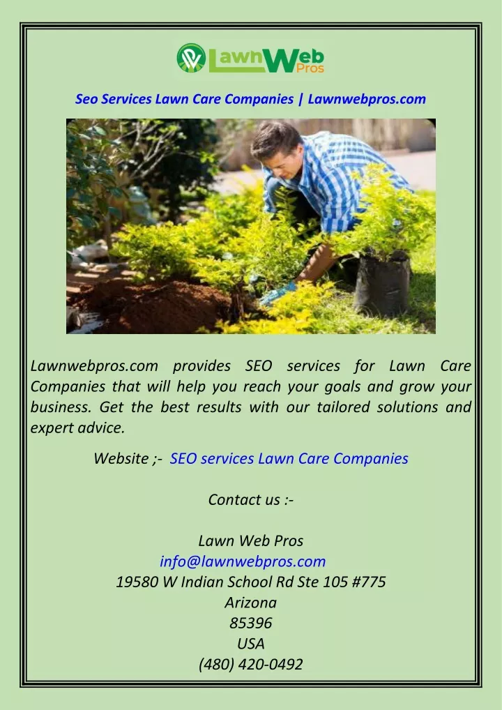 seo services lawn care companies lawnwebpros com