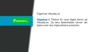 Fågelmat Hibuddy.se