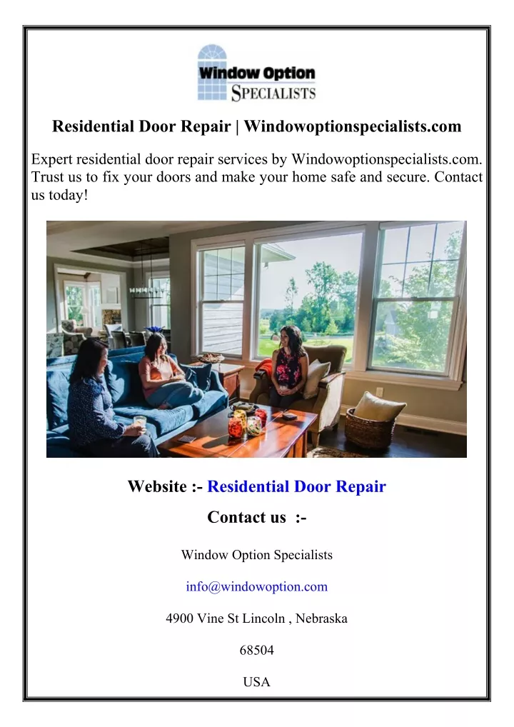 residential door repair windowoptionspecialists