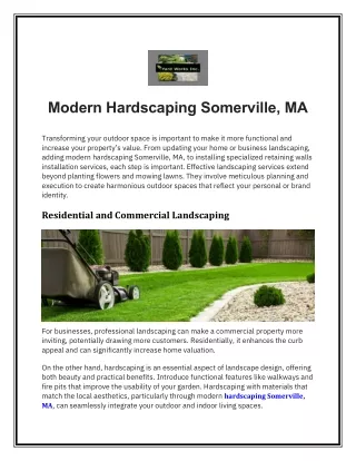 Modern Hardscaping Somerville, MA - Yard Works Ltd