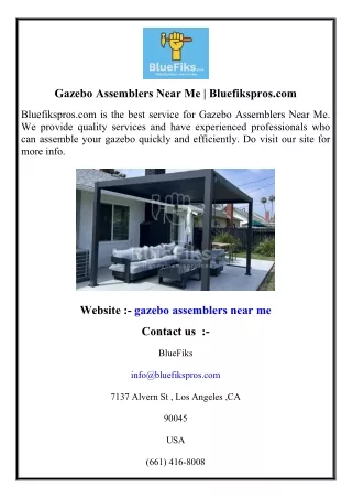 gazebo assemblers near me bluefikspros com