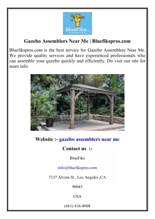 gazebo assemblers near me bluefikspros com