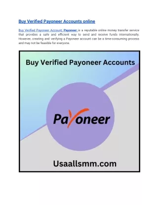 3 Simple Steps To Buy Verified Payoneer Account In 2024