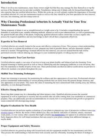 Why Hiring Certified Arborists Is Crucial for Your Tree Maintenance Needs