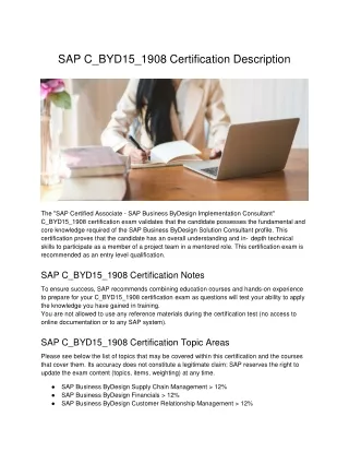 sap c byd15 1908 certification description
