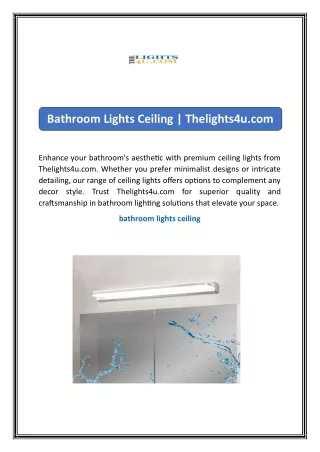 Bathroom Lights Ceiling  Thelights4u.com