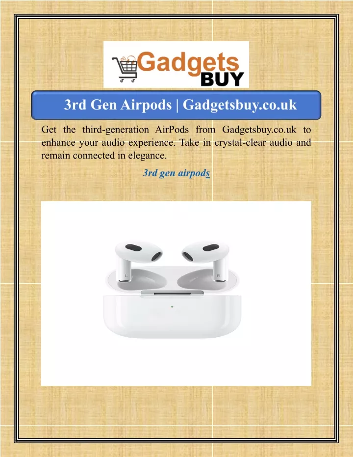 get the third generation airpods from gadgetsbuy