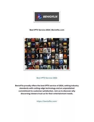Best IPTV Service 2024 | Benioflix.com