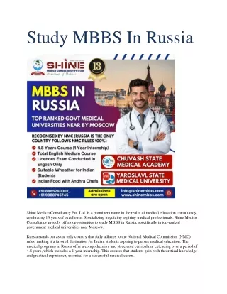 Study MBBS In Russia