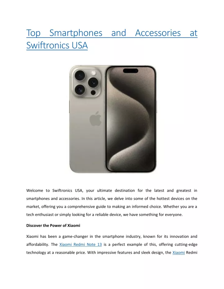 top smartphones and accessories at swiftronics usa