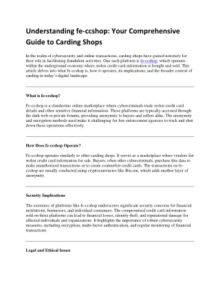 understanding fe ccshop your comprehensive guide