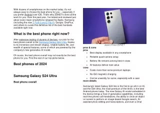 which is the best smartphone in 2024