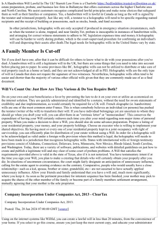 What Are The Needs For A Will To Be Lawfully Legitimate?